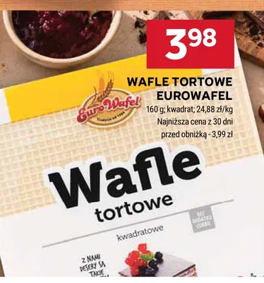 Wafle tortowe Eurowafel promocja w Stokrotka