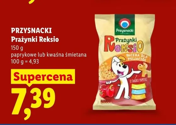 Prażynki Reksio paprykowe Przysnacki promocja w Lidl
