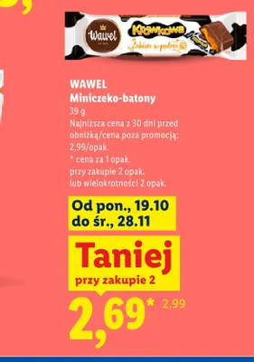 Miniczeko-baton Wawel Krówkowa promocja w Lidl