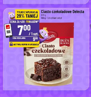 Ciasto czekoladowe Delecta promocja w POLOmarket