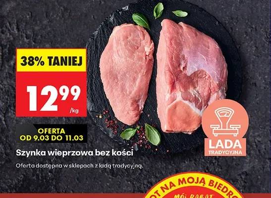 Szynka wieprzowa bez kości promocja w Biedronka