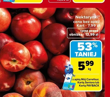 Nektarynki promocja w Carrefour Market