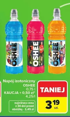 Napój izotoniczny OSHEE promocja w Carrefour