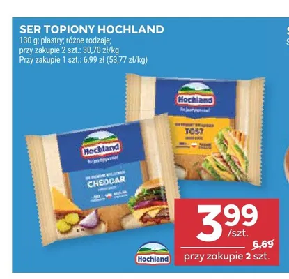 Ser topiony Cheddar Hochland promocja w Stokrotka