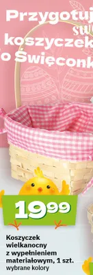Koszyczek wielkanocny z wypełnieniem materiałowym promocja w Twój Market