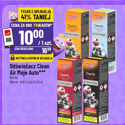 Odświeżacz Clean Air Moje Auto promocja w POLOmarket