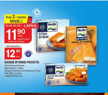 Danie rybne Frosta steki rybne z fileta promocja w Chorten