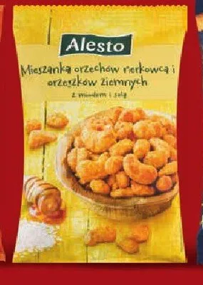 Mieszanka orzechów nerkowca i orzeszków ziemnych z miodem i solą Alesto promocja w Lidl