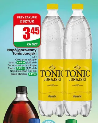 Napój gazowany Tonic Jurajski classic promocja w Dino