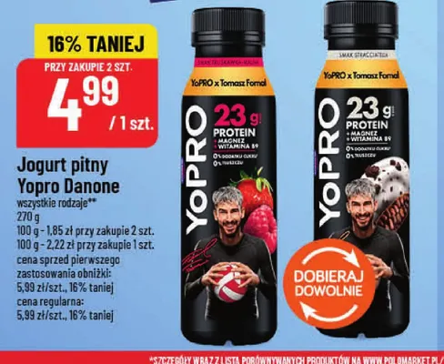Jogurt pitny Danone YoPRO stracciatella promocja w POLOmarket