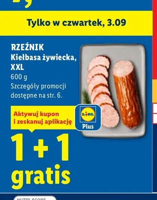 Kiełbasa żywiecka XXL Rzeźnik promocja w Lidl