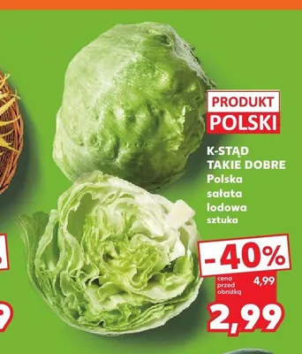 Sałata lodowa K-Stąd Takie Dobre polska promocja w Kaufland
