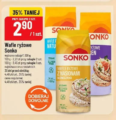 Wafle ryżowe z dynią Sonko promocja w POLOmarket