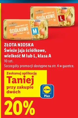 Jaja ściółkowe, wielkość M lub L, klasa A promocja w Lidl