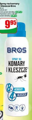 Spray na komary i kleszcze Bros promocja w Dino