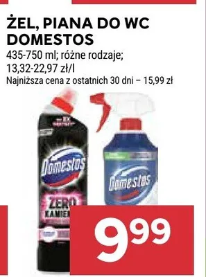 Żel, piana do WC Domestos promocja w Stokrotka