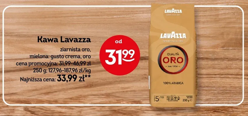 Kawa ziarnista oro, mielona: gusto crema, oro promocja w Żabka