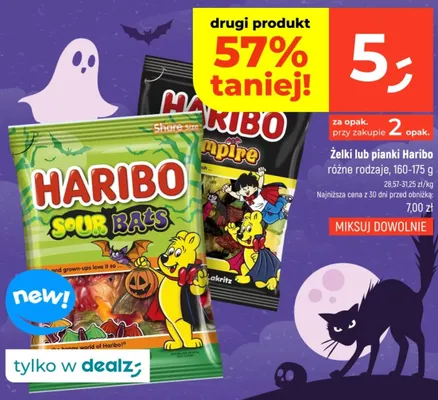 Żelki Haribo Sour Bats promocja w Dealz