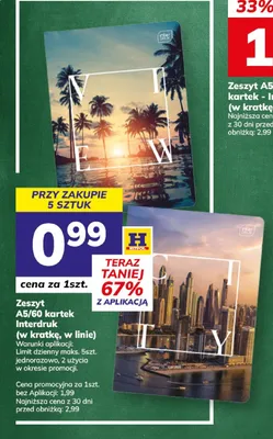 Zeszyt A5 60 kartek Interdruk w linie promocja w Hitpol