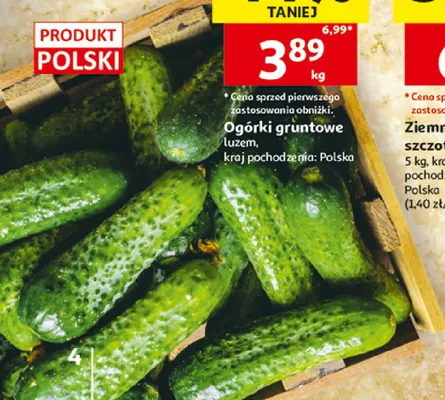 Ogórki gruntowe polskie promocja w Auchan