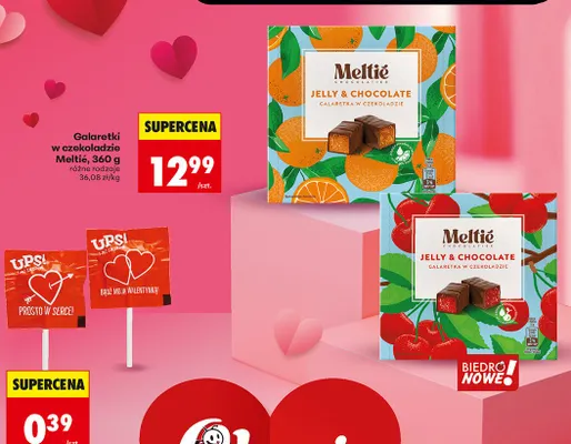 Galaretki w czekoladzie Meltié Jelly & Chocolate promocja w Biedronka