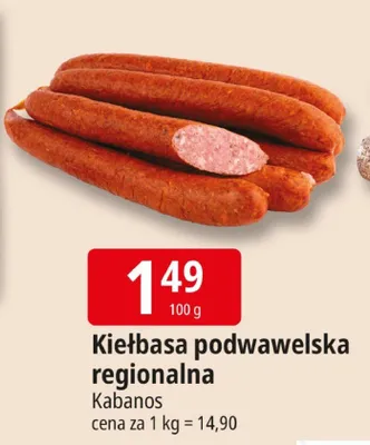 Kiełbasa podwawelska regionalna Kabanos promocja w Leclerc