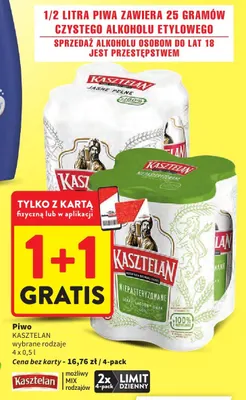 Piwo niepasteryzowane wybrane rodzaje promocja w Intermarche