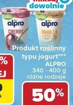 Produkt roślinny typu jogurt Alpro promocja w Carrefour