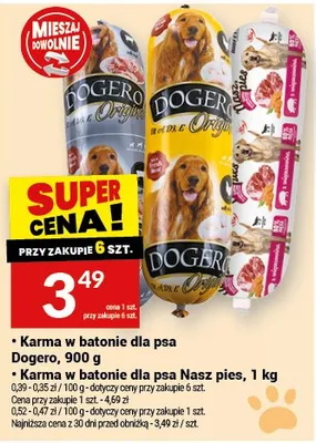 Karma w batonie dla psa Dogero promocja w Twój Market