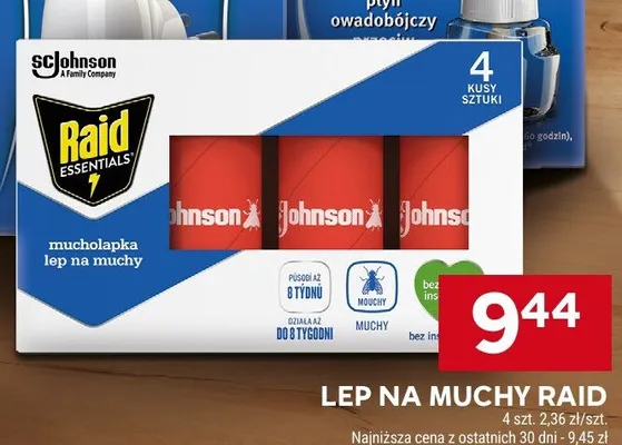 Lep na muchy Raid Essentials muchołapka promocja w Stokrotka
