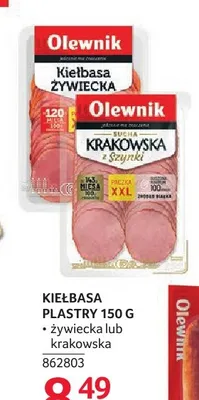 Kiełbasa żywiecka plastry Olewnik promocja w Selgros