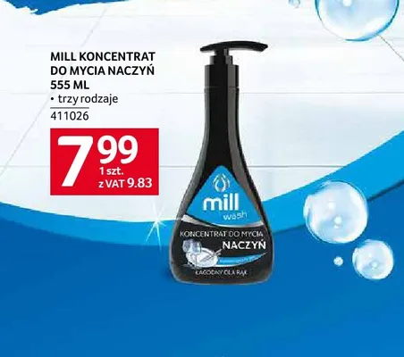 Koncentrat do mycia naczyń Mill promocja w Selgros