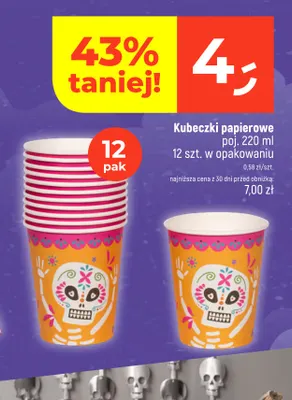 Kubeczki papierowe 220 ml promocja w Dealz