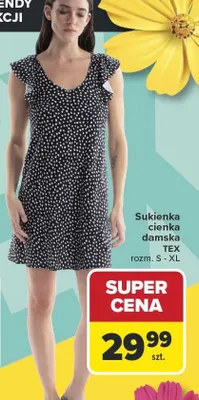 Sukienka cienka damska promocja w Carrefour