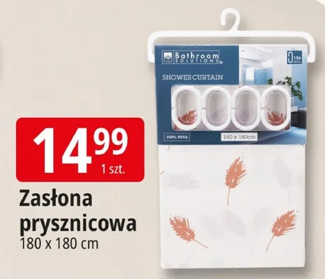 Zasłona prysznicowa 180x180cm promocja w Leclerc
