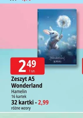 Zeszyt A5 Hamelin Wonderland 32 kartki promocja w Leclerc