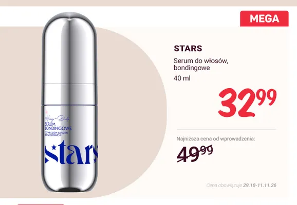 Serum do włosów bondingowe Stars promocja w Rossmann
