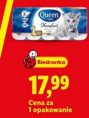 Papier toaletowy 3-warstwowy Queen Komfort promocja w Lidl
