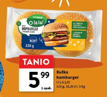 Bułka hamburger O la la! promocja w Intermarche