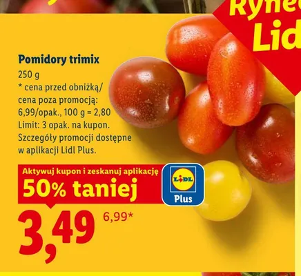 Pomidory trimix Ryneczek Lidla promocja w Lidl
