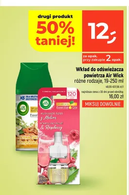 Wkład do odświeżacza powietrza Air Wick Drzewo Sandałowe i Zmysłowa Wanilia promocja w Dealz