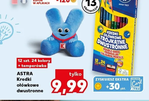 Kredki ołówkowe trójkątne dwustronne Astra promocja w Kaufland