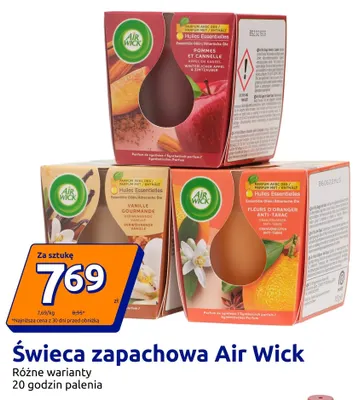 Świeca zapachowa Air Wick wanilia 20 godzin palenia promocja w Action