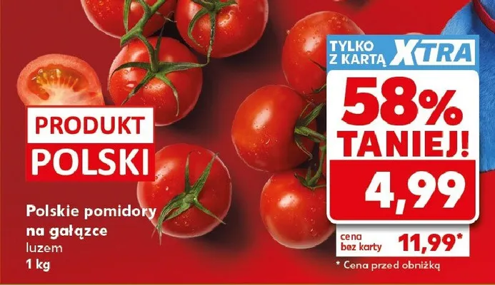 Polskie pomidory na gałązce Kaufland promocja w Kaufland