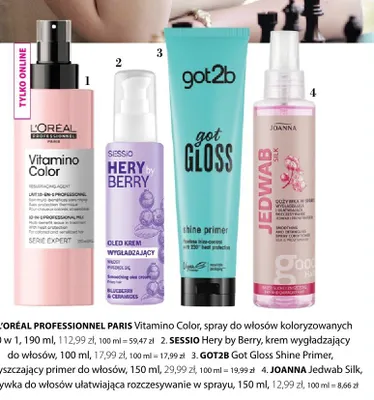 Krem wygładzający do włosów Sessio Hery by Berry promocja w Hebe