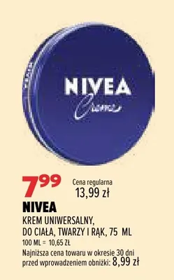 Krem uniwersalny do ciała twarzy i rąk Nivea promocja w Drogerie Natura