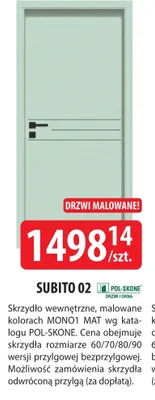 Skrzydło wewnętrzne SUBITO 02 promocja w Dobre Dla Domu