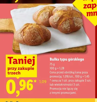 Bułka typu górskiego promocja w Lidl