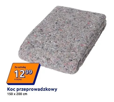 Koc przeprowadzkowy 150x200 cm promocja w Action
