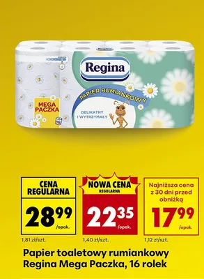 Papier toaletowy rumiankowy Mega Paczka 16 rolek promocja w Biedronka